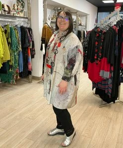 3 Potato Art Print Tunic Shirt , Cream/Red Multi 3 Potato 13 3 Potato Art Print Tunic Shirt , Cream/Red Multi 3 Potato