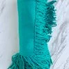 Alashan Cashmere Cotton Cashmere Trade Wind Fringe Topper - Aquarium 2 Alashan Cashmere Cotton Cashmere Trade Wind Fringe Topper - Aquarium