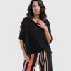 Alembika Bold Stripe Back Relaxed Top, Rainbow