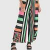 Alembika Bold Stripe Punto Pant, Rainbow Alembika
