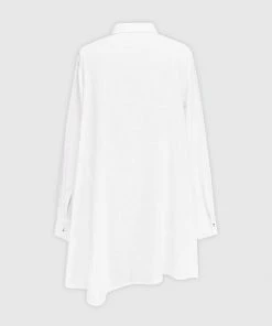 Alembika Alembika Gauze Asymmetric Shirt Tunic, White