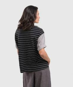 Alembika Linen Mix Boxy Top, Fog