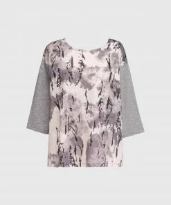 Alembika Linen Mix Boxy Top, Fog