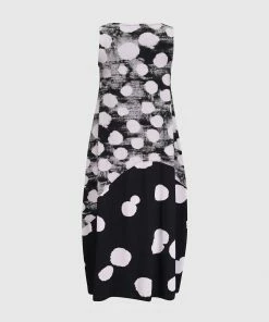 Alembika Alembika Mixed Dot Cocoon Tank Dress, Black 18 Alembika Alembika Mixed Dot Cocoon Tank Dress, Black