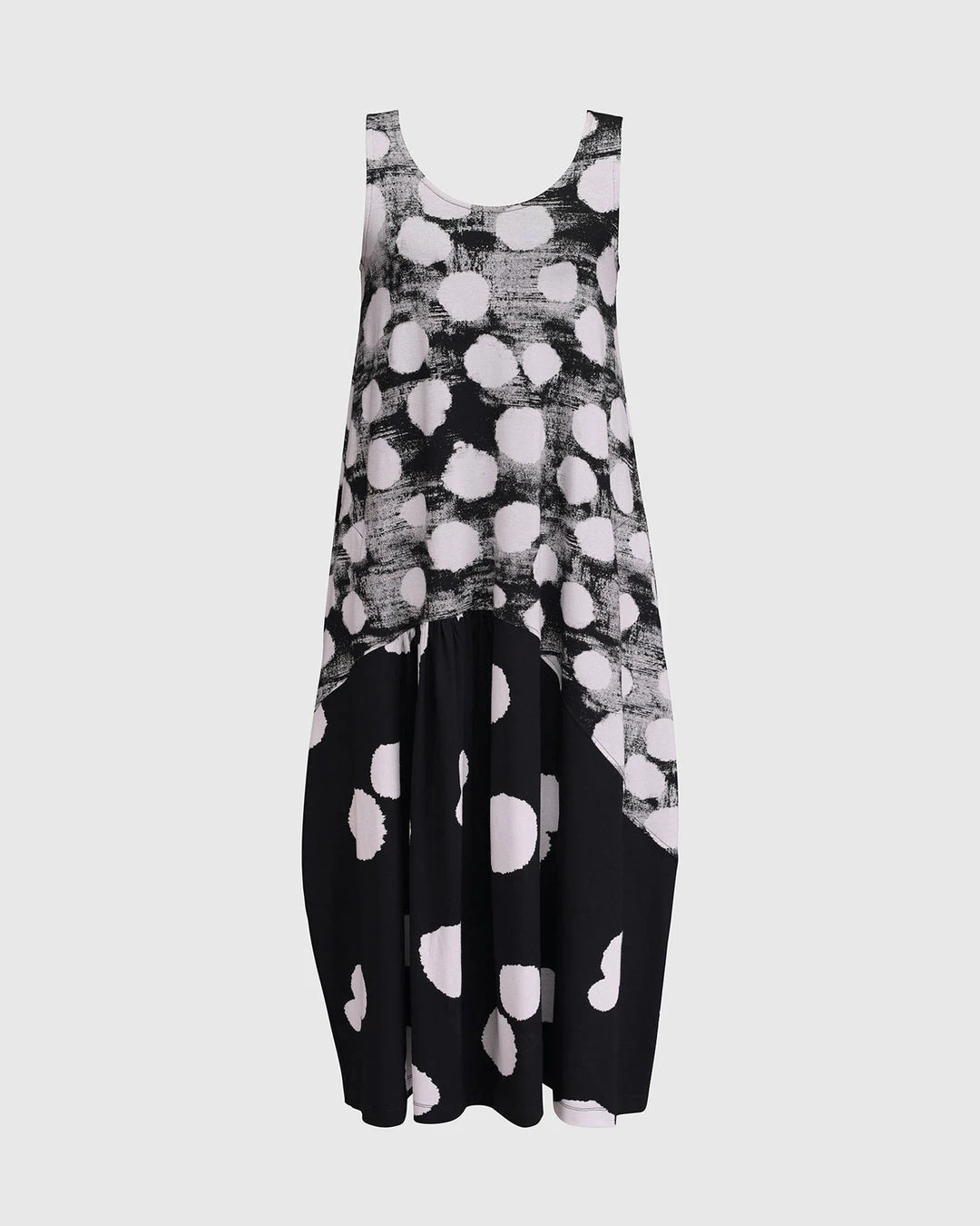 Alembika Alembika Mixed Dot Cocoon Tank Dress, Black 9 Alembika Alembika Mixed Dot Cocoon Tank Dress, Black