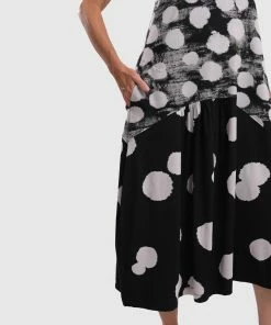 Alembika Alembika Mixed Dot Cocoon Tank Dress, Black 19 Alembika Alembika Mixed Dot Cocoon Tank Dress, Black