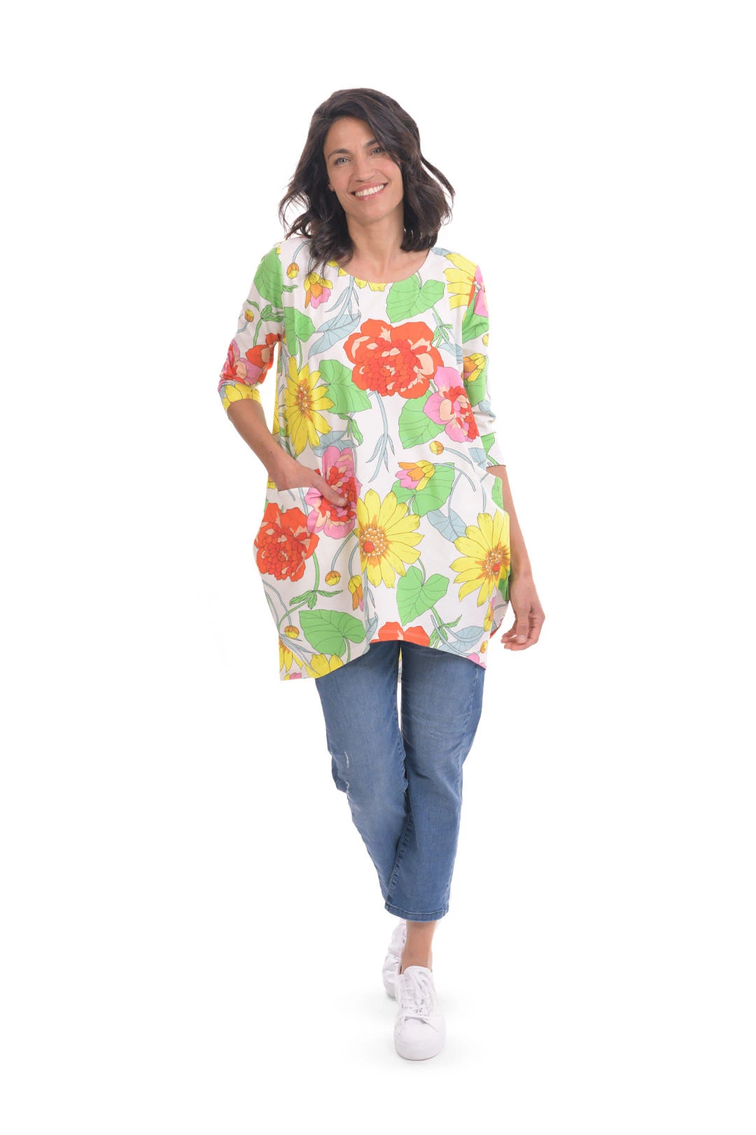 Alembika Garden Print Cocoon Tunic, Bloom Alembika 11 Alembika Garden Print Cocoon Tunic, Bloom Alembika