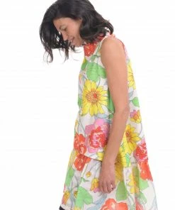 Alembika Garden Print Sleeveless Tunic, Bloom