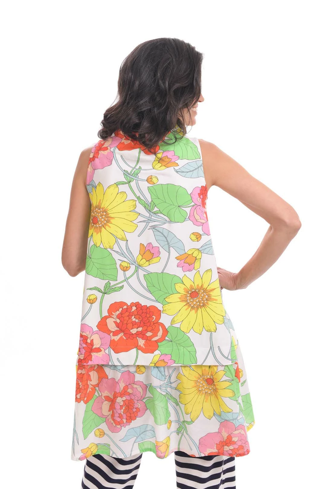 Alembika Garden Print Sleeveless Tunic, Bloom