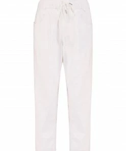 Alembika Iconic Slim Leg Drawstring Pant, White