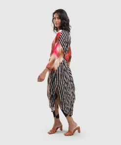 Alembika Alembika Satin Crush Mix Panel Dress, Butterfly 23 Alembika Alembika Satin Crush Mix Panel Dress, Butterfly