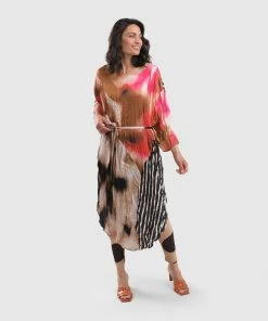 Alembika Alembika Satin Crush Mix Panel Dress, Butterfly 21 Alembika Alembika Satin Crush Mix Panel Dress, Butterfly