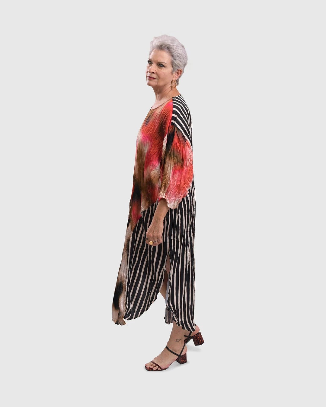 Alembika Alembika Satin Crush Mix Panel Dress, Butterfly 5 Alembika Alembika Satin Crush Mix Panel Dress, Butterfly