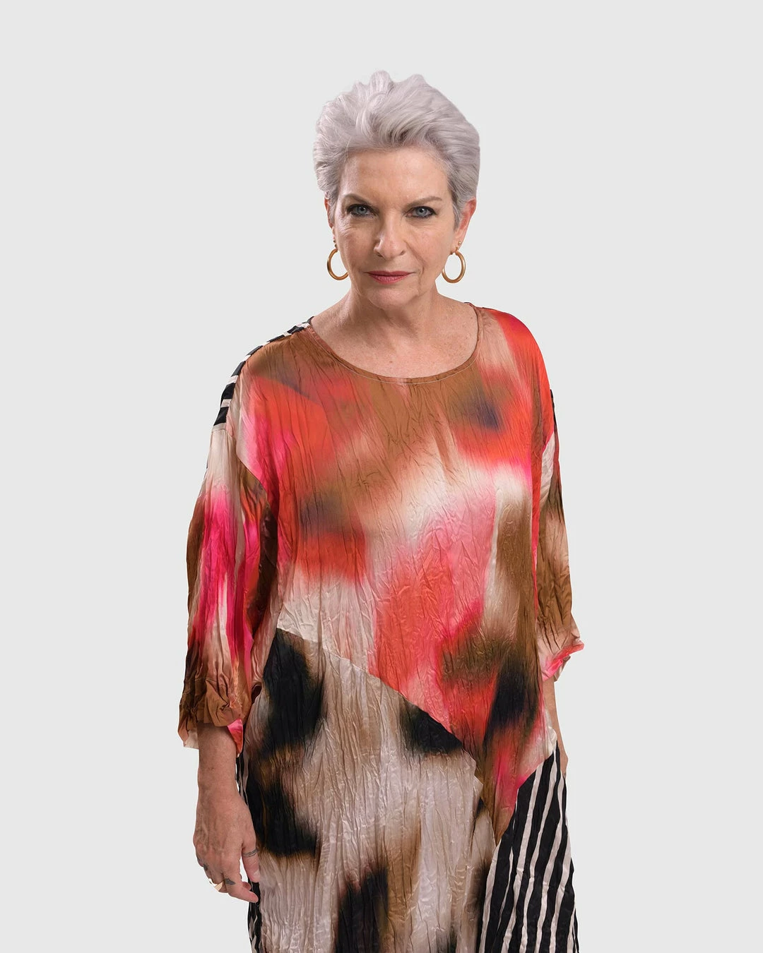 Alembika Alembika Satin Crush Mix Panel Dress, Butterfly 7 Alembika Alembika Satin Crush Mix Panel Dress, Butterfly