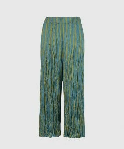 Alembika Satin Crush Striped Pant, Turquoise 16 Alembika Satin Crush Striped Pant, Turquoise