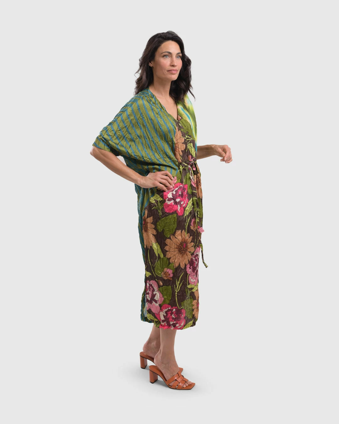 Alembika Satin Crush V Neck Dress, Aquamarine Alembika 6 Alembika Satin Crush V Neck Dress, Aquamarine Alembika