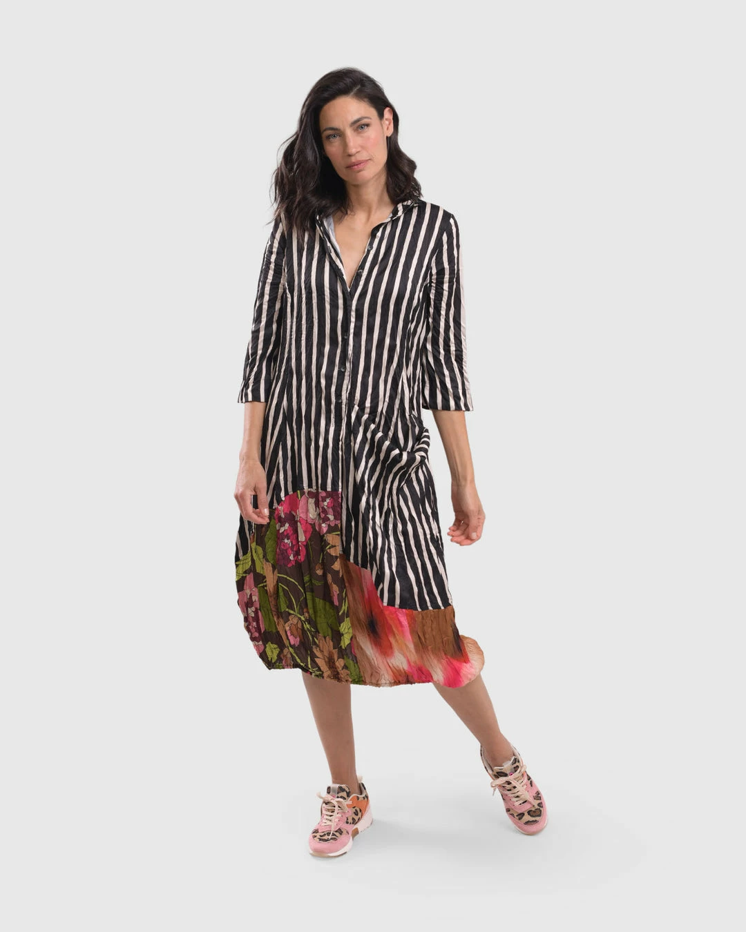 Alembika Satin Crush Wonderful Dress, Stripes 3 Alembika Satin Crush Wonderful Dress, Stripes