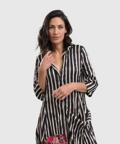 Alembika Satin Crush Wonderful Dress, Stripes 17 Alembika Satin Crush Wonderful Dress, Stripes