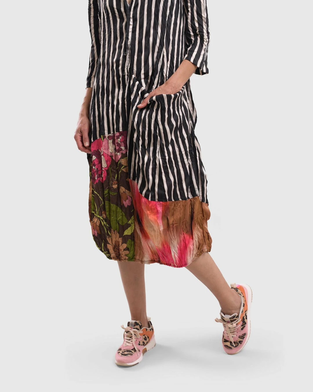 Alembika Satin Crush Wonderful Dress, Stripes 10 Alembika Satin Crush Wonderful Dress, Stripes