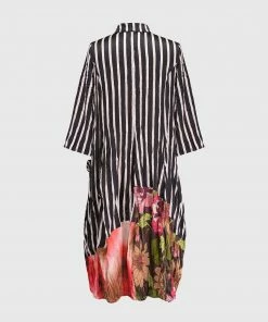 Alembika Satin Crush Wonderful Dress, Stripes 21 Alembika Satin Crush Wonderful Dress, Stripes