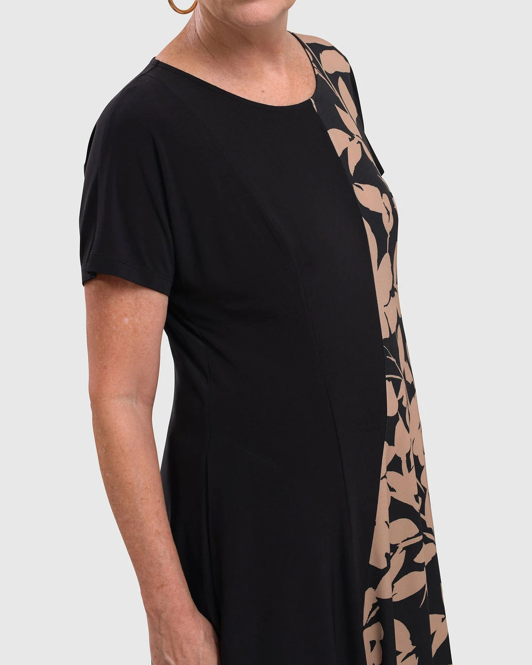 Alembika Silhouette Print Panel Cap Sleeve Dress, Floral 6 Alembika Silhouette Print Panel Cap Sleeve Dress, Floral