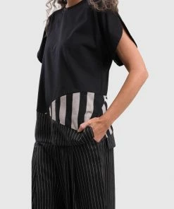 Alembika Stripe Trim Boxy Tee, Bars 14 Alembika Stripe Trim Boxy Tee, Bars