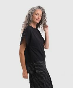 Alembika Stripe Trim Boxy Tee, Bars 15 Alembika Stripe Trim Boxy Tee, Bars