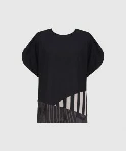 Alembika Stripe Trim Boxy Tee, Bars 20 Alembika Stripe Trim Boxy Tee, Bars