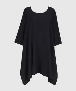 Alembika Striped Back Gauze Tunic, Black Alembika