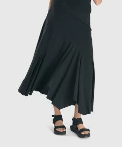 Alembika Alembika Tekbika Asymmetric Skirt, Black