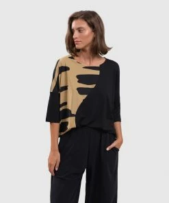 Alembika Alembika Tekbika Print Panel Relaxed Top, Dunes