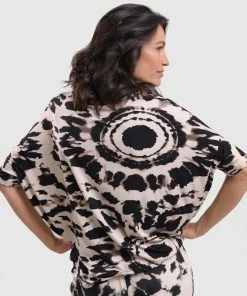 Alembika Alembika Tie Dye Print Relaxed Top, Tribal