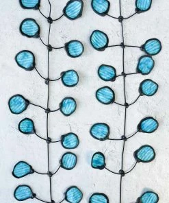 Dress To Kill Annemieke Broenink X DTK Fabric Poppy Necklace, Electric Blue Batik