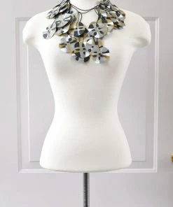 Ekeimenna By Annemieke Broenink Huge Recycled Pansy Necklace - Red Orange Pink