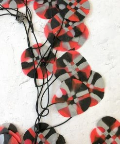 Ekeimenna By Annemieke Broenink Huge Recycled Pansy Necklace - Red
