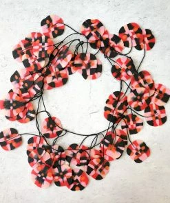 Ekeimenna By Annemieke Broenink Huge Recycled Pansy Necklace - Red Orange Pink