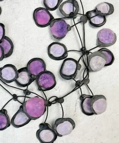 Annemieke Broenink Batik Poppy Necklace, Amethyst Ink Annemieke Broenink