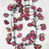 Annemieke Broenink Batik Poppy Necklace, Burgundy Annemieke Broenink 2 Annemieke Broenink Batik Poppy Necklace, Burgundy Annemieke Broenink