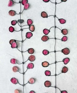 Annemieke Broenink Batik Poppy Necklace, Burgundy Annemieke Broenink 7 Annemieke Broenink Batik Poppy Necklace, Burgundy Annemieke Broenink