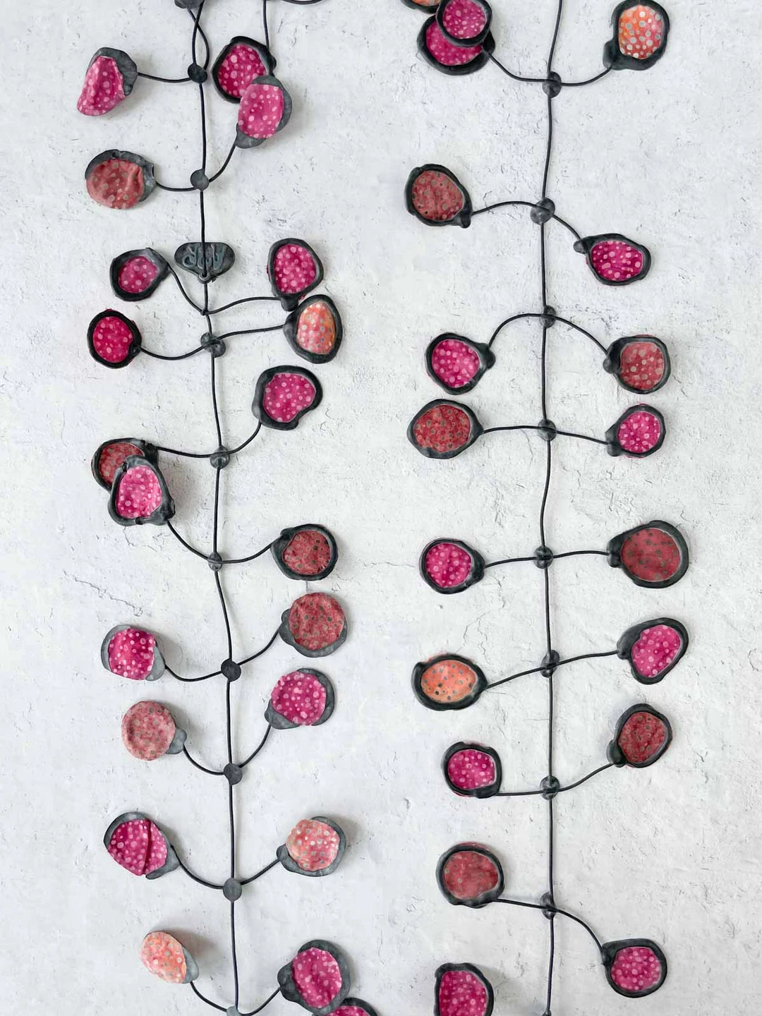 Annemieke Broenink Batik Poppy Necklace, Burgundy Annemieke Broenink 5 Annemieke Broenink Batik Poppy Necklace, Burgundy Annemieke Broenink