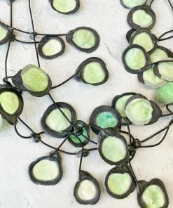 Annemieke Broenink Annemieke Broenink Batik Poppy Necklace, Honeydew Ink