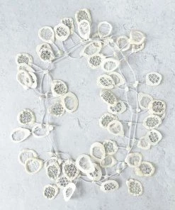 Annemieke Broenink Glitter Lace Poppy Necklace, White Annemieke Broenink