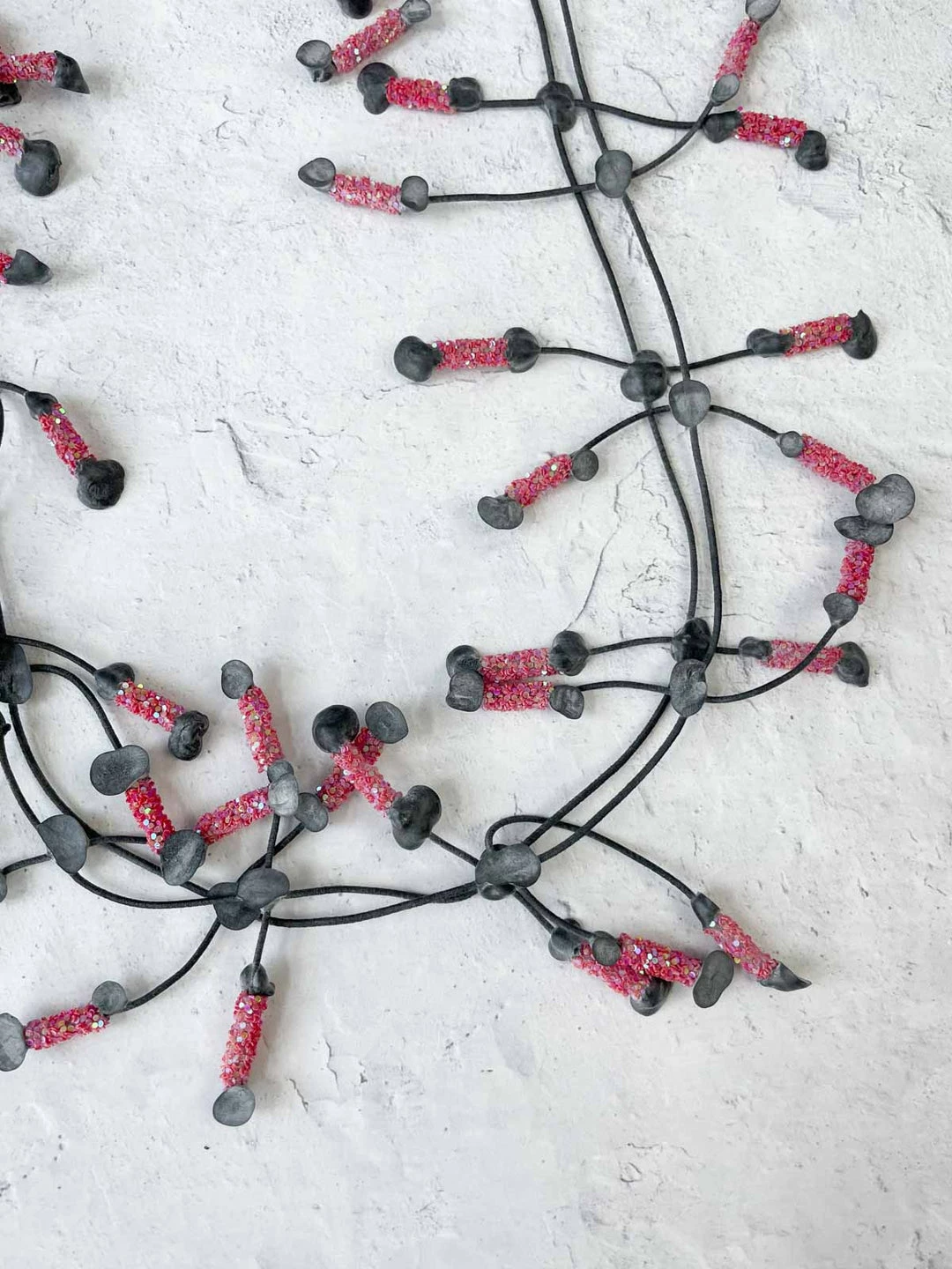 Annemieke Broenink Glitter Pop Necklace, Red Annemieke Broenink 4 Annemieke Broenink Glitter Pop Necklace, Red Annemieke Broenink