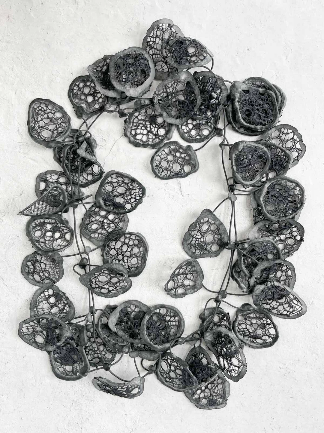 Annemieke Broenink Lace Poppy Necklace, Black Annemieke Broenink 3 Annemieke Broenink Lace Poppy Necklace, Black Annemieke Broenink