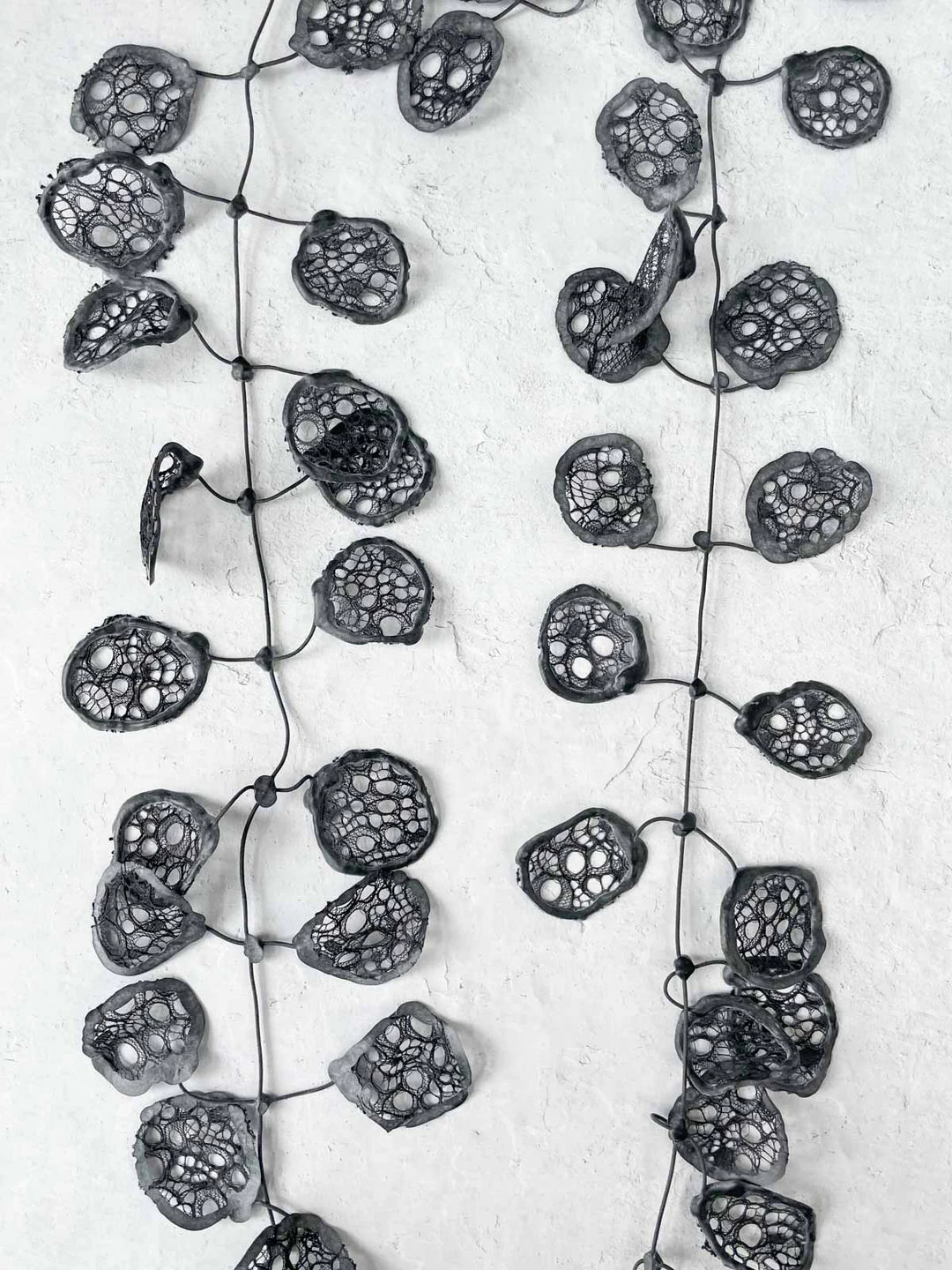 Annemieke Broenink Lace Poppy Necklace, Black Annemieke Broenink 4 Annemieke Broenink Lace Poppy Necklace, Black Annemieke Broenink