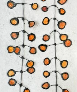 Annemieke Broenink Batik Poppy Necklace, Pumpkin Annemieke Broenink