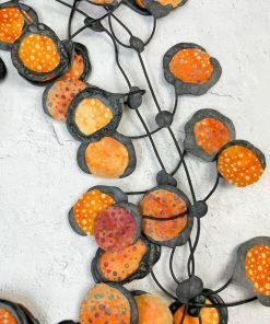 Annemieke Broenink Batik Poppy Necklace, Pumpkin Annemieke Broenink