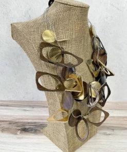 Beyond Threads Art Deco Necklace, Metallic