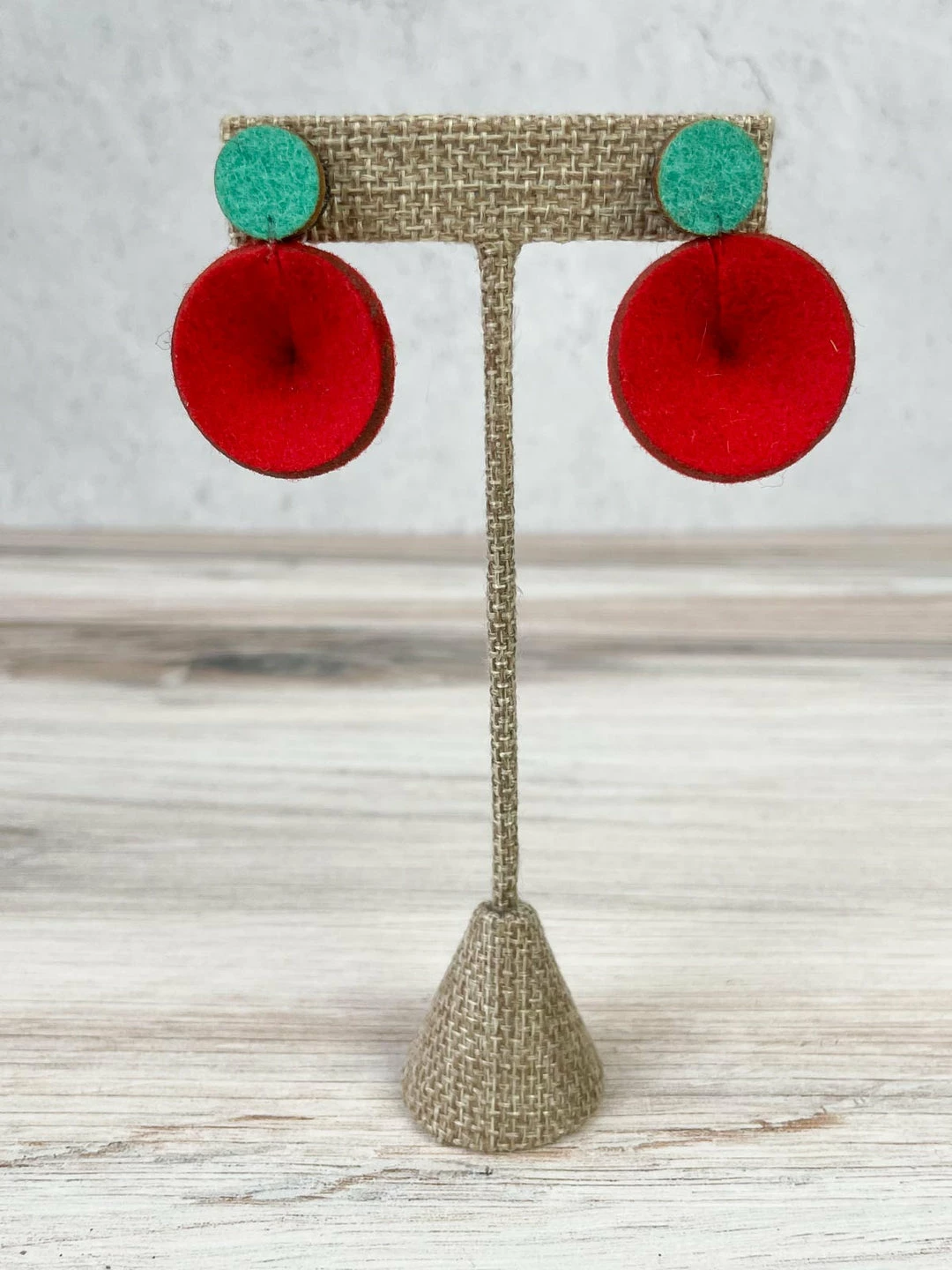 Beyond Threads Beyond Threads Douli Earrings, Green/Red 3 Beyond Threads Beyond Threads Douli Earrings, Green/Red