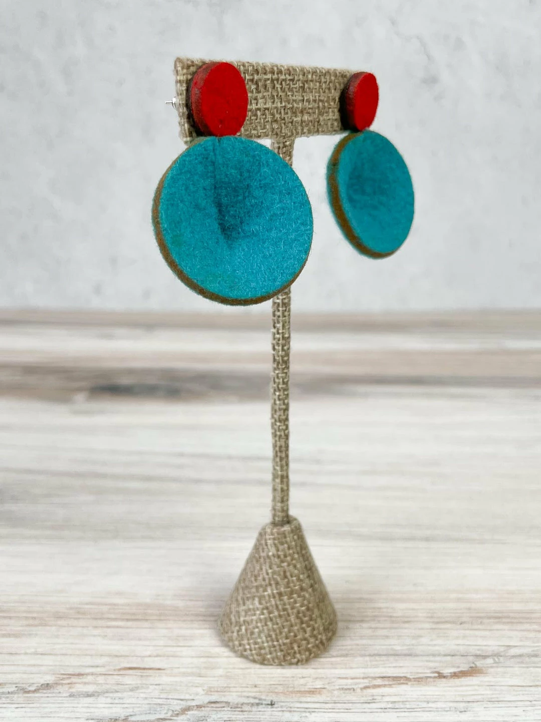 Beyond Threads Douli Earrings, Red/Teal Beyond Threads 4 Beyond Threads Douli Earrings, Red/Teal Beyond Threads